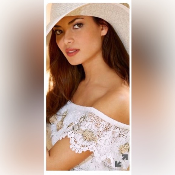 BOSTON PROPER NWOT LACE OFF-SHOULDER MAXI DRESS SIZE SMALL - Picture 3 of 8